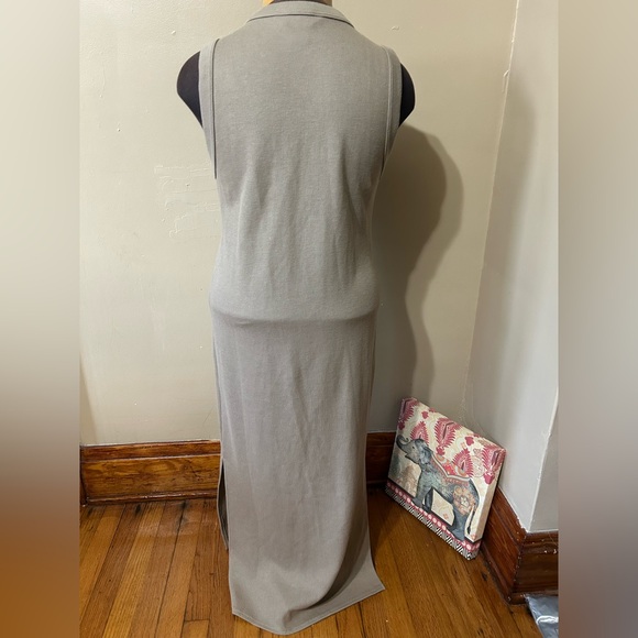 Vintage Express Womens Beige Button-Down V-Neck Sleeveless Maxi Dress Size Small - Picture 4 of 10